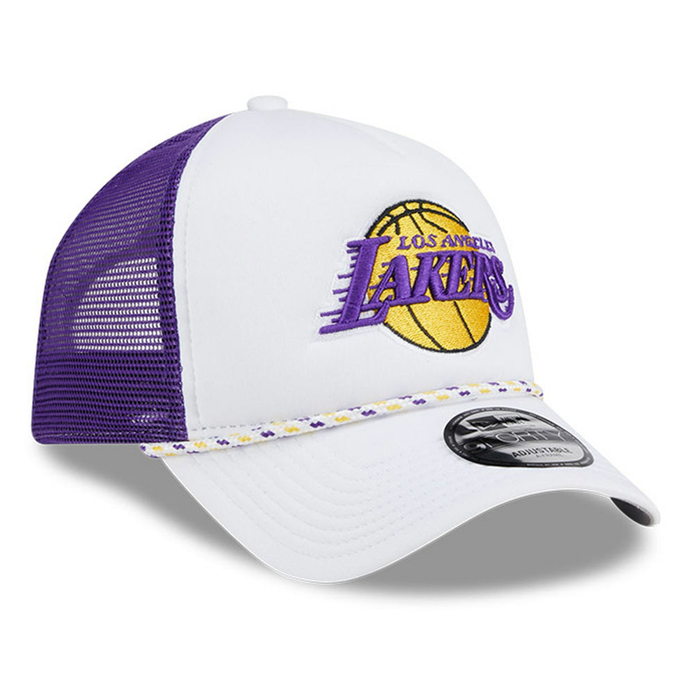 NBA Los Angeles Lakers Court Sport Foam A-Frame 9FORTY Adjustable Trucker Hat