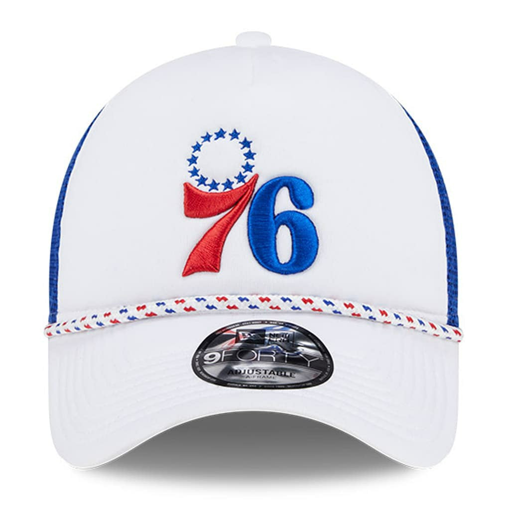 NBA Philadelphia 76ers Court Sport Foam A-Frame 9FORTY Adjustable Trucker Hat