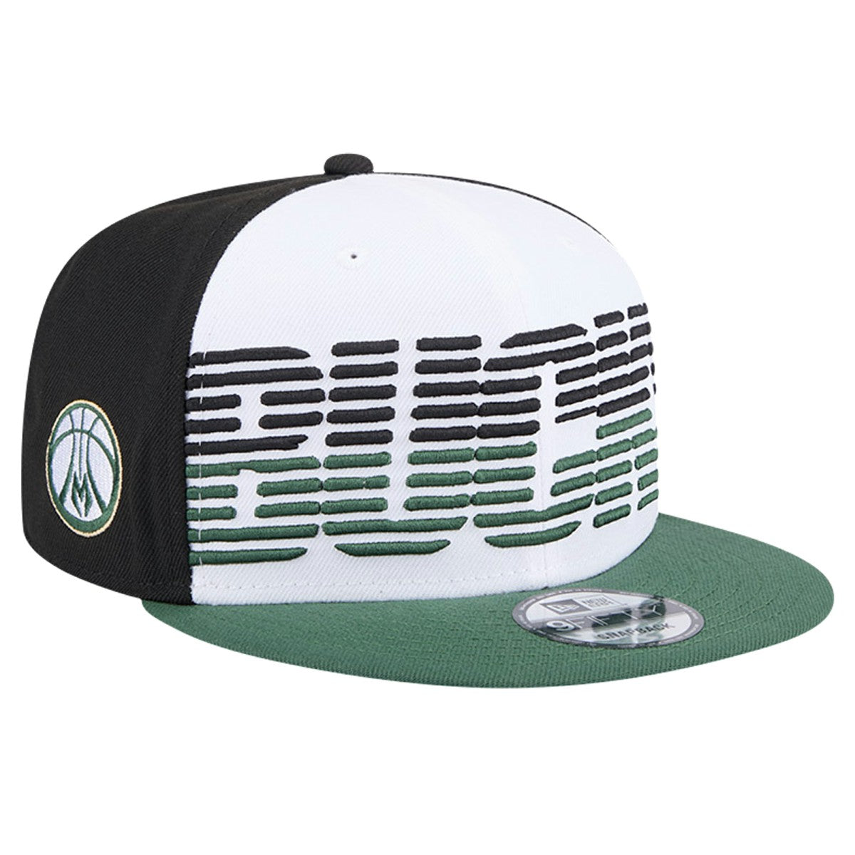 NBA Milwaukee Bucks Throwback Gradient Tech Font 9FIFTY Snapback Hat