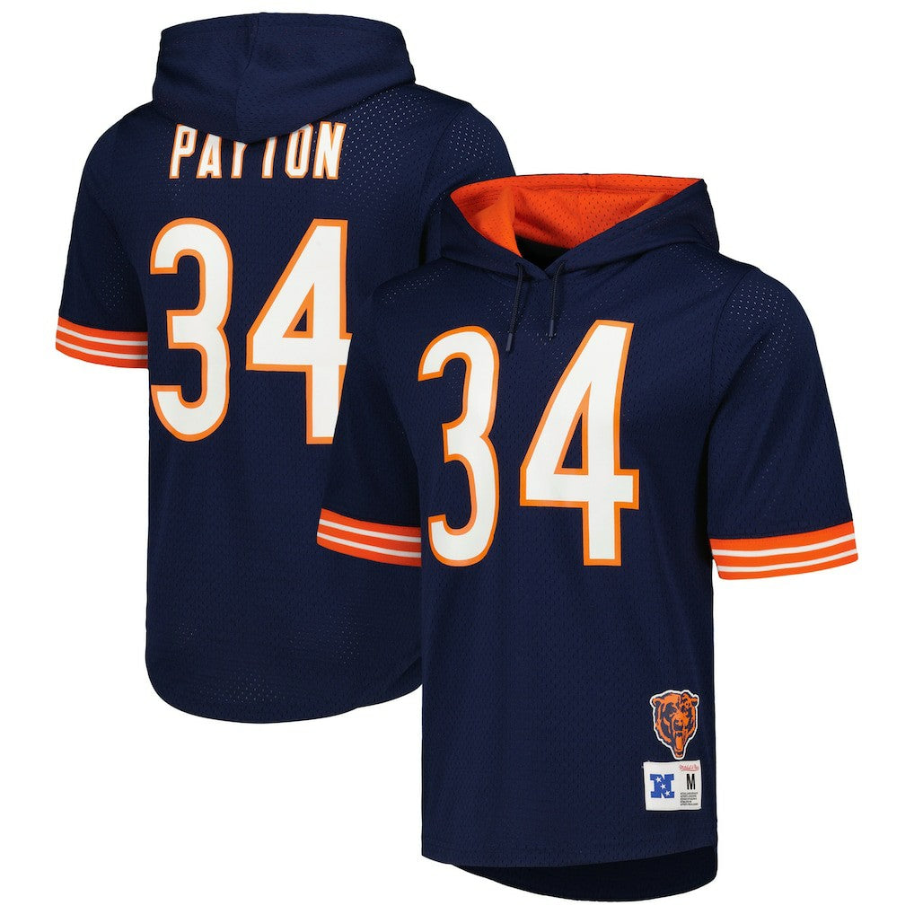 Walter Payton  Retired Player Name & Number Mesh Hoodie T-Shirt - Chicago Bears