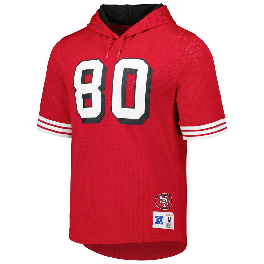 Jerry Rice  Retired Player Name & Number Mesh Hoodie T-Shirt - San Francisco 49ers