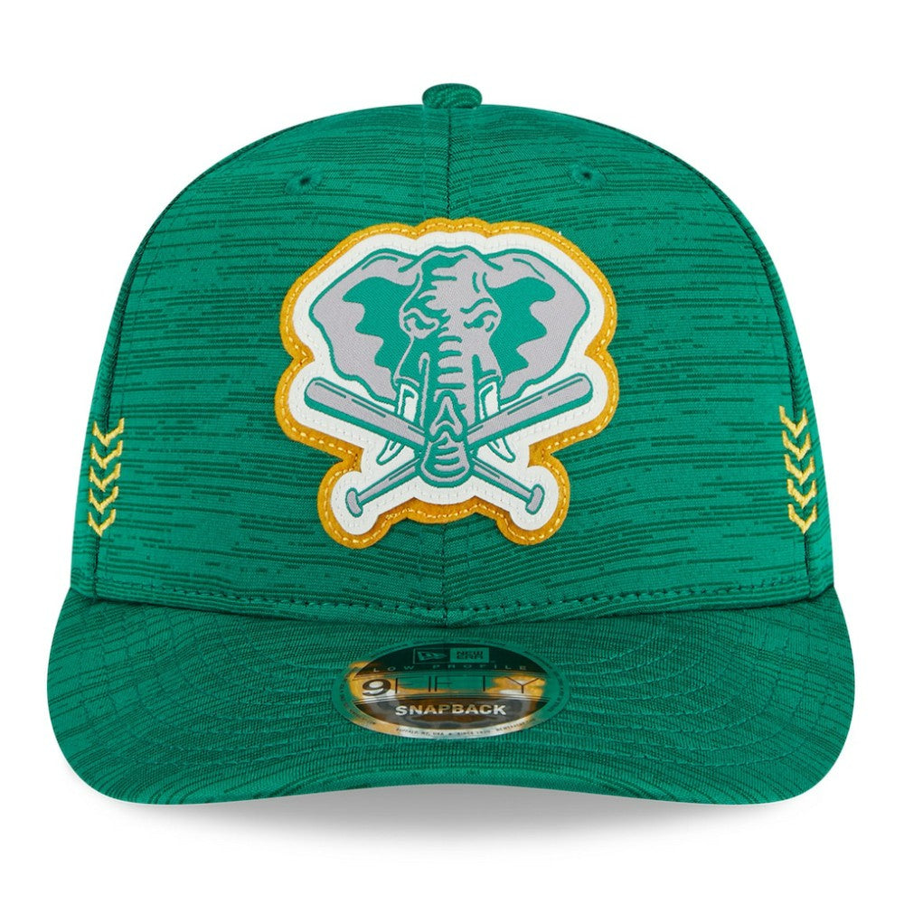 MLB Athletics New Era 2024 Clubhouse Low Profile 9FIFTY Snapback Hat