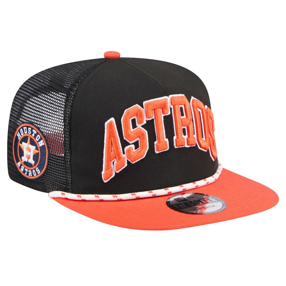 MLB Houston Astros New Era Throwback Meshback Golfer Hat