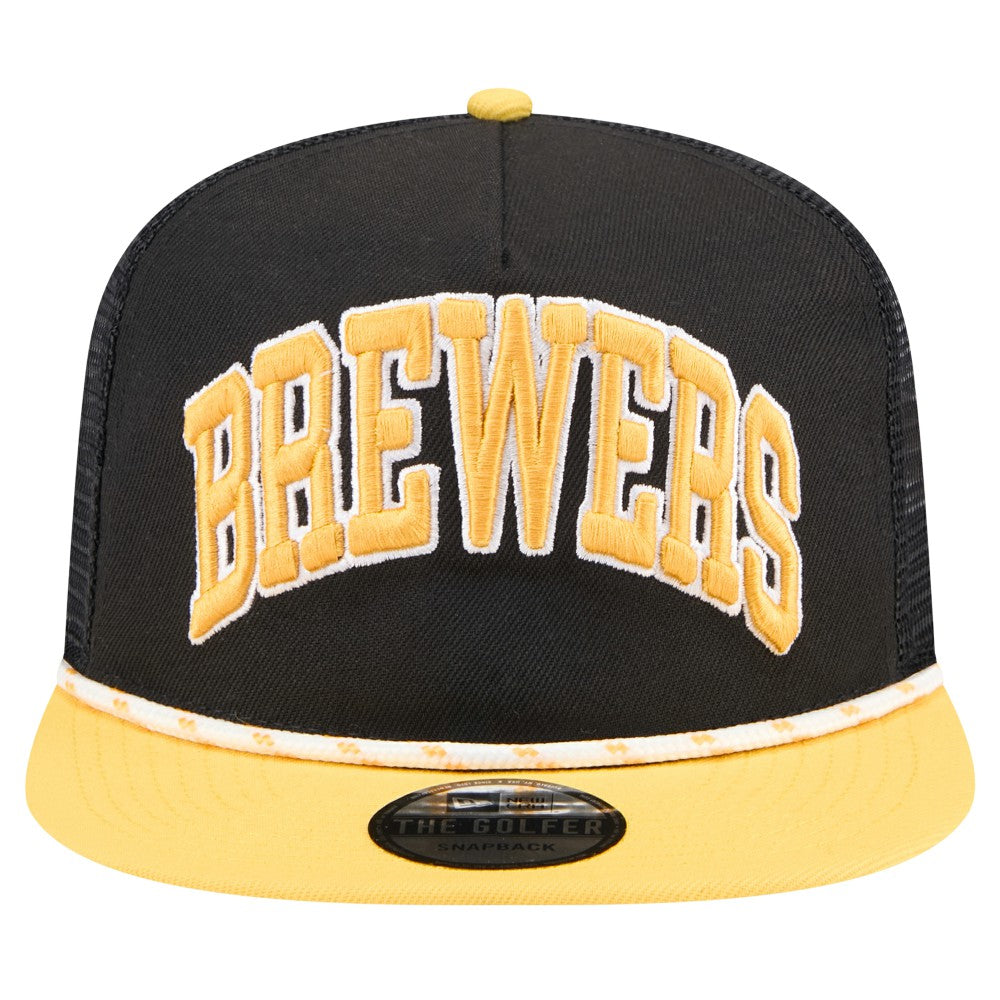 MLB Milwaukee Brewers New Era Throwback Meshback Golfer Hat