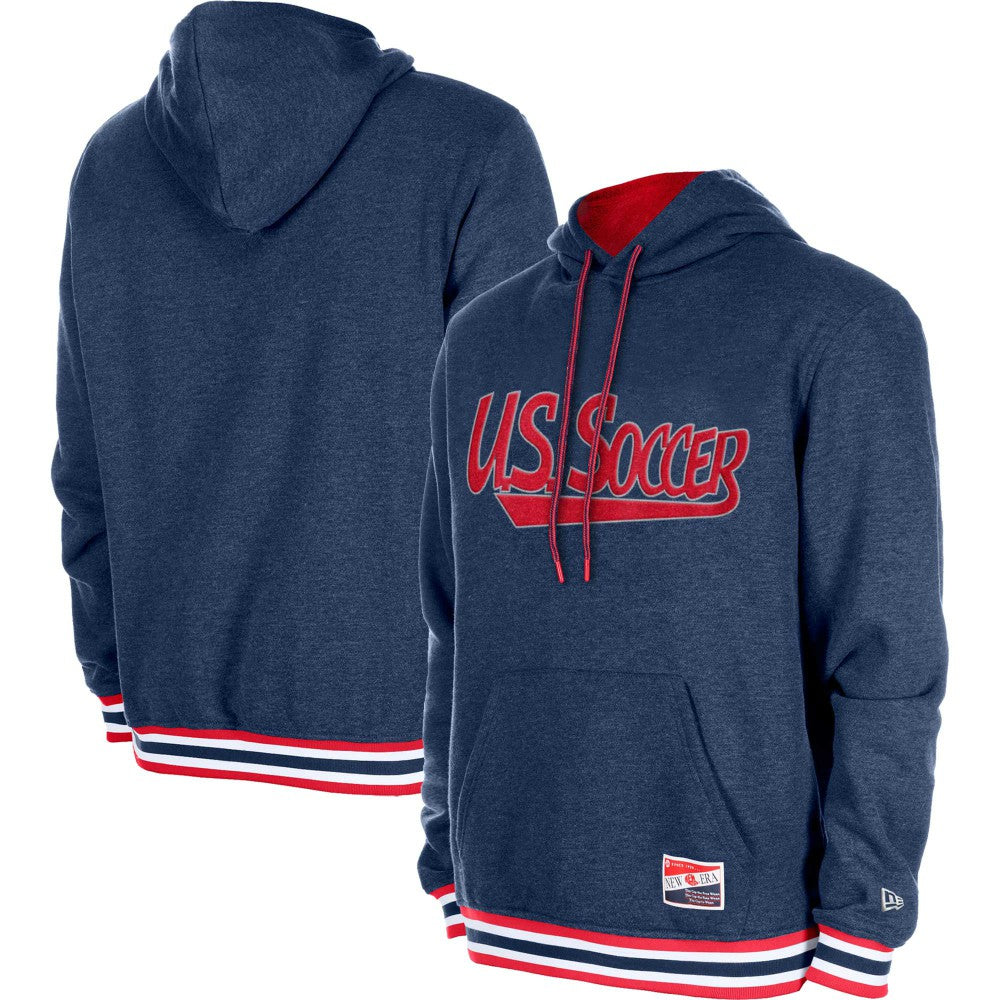 USMNT 5th & Ocean by New Era Throwback Fleece Pullover Hoodie - New Era Navy