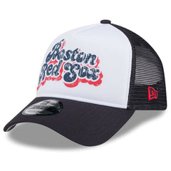 MLB Boston Red Sox New Era Women's Throwback Team Foam Front A-Frame Trucker 9FORTY Adjustable Hat