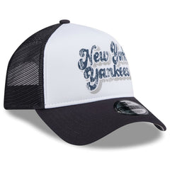MLB New York Yankees New Era Women's Throwback Team Foam Front A-Frame Trucker 9FORTY Adjustable Hat