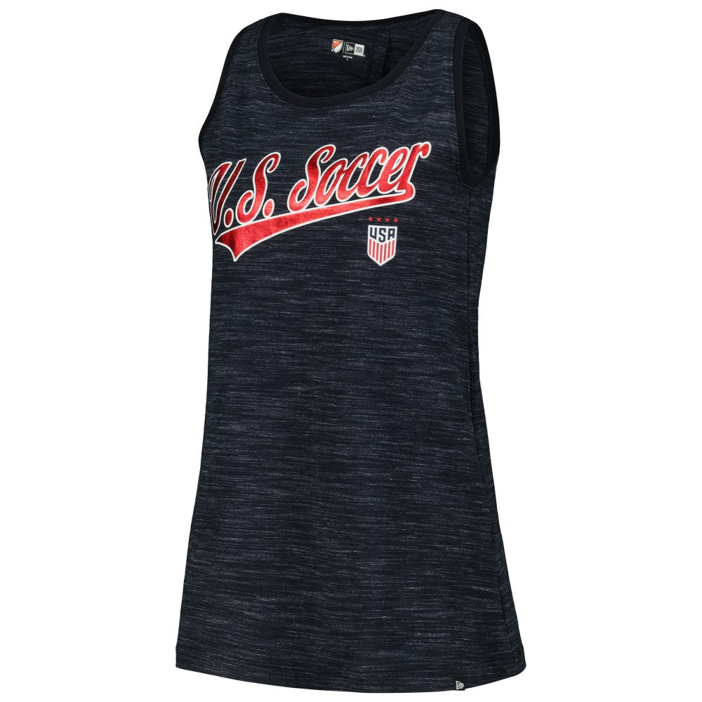 USWNT 5th & Ocean by New Era Women's Athletic Cross Back Tank Top - New Era Navy