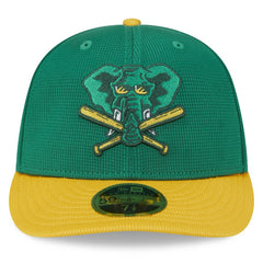 MLB Athletics New Era 2025 Batting Practice Low Profile 59FIFTY Fitted Hat