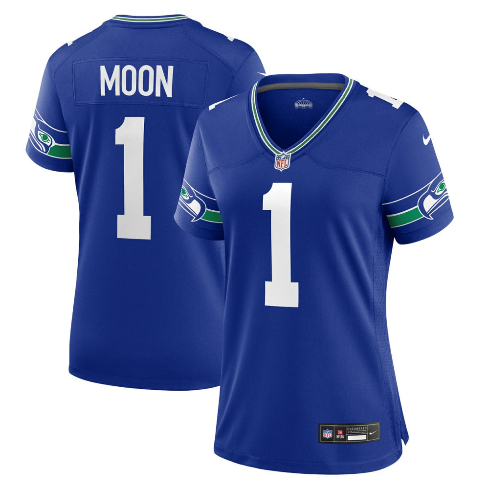 Warren Moon  Women's Throwback Retired Player Game Jersey - Seattle Seahawks