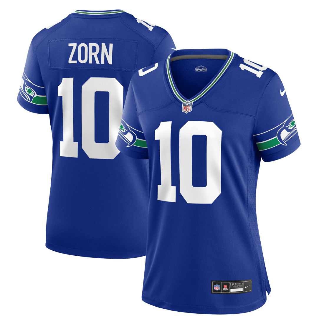 Jim Zorn  Women's Throwback Retired Player Game Jersey - Seattle Seahawks
