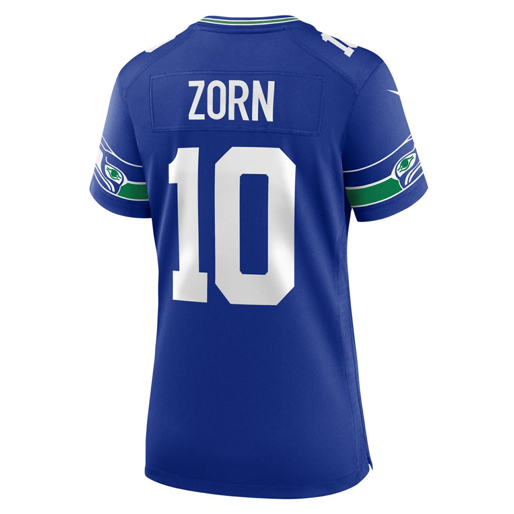 Jim Zorn  Women's Throwback Retired Player Game Jersey - Seattle Seahawks