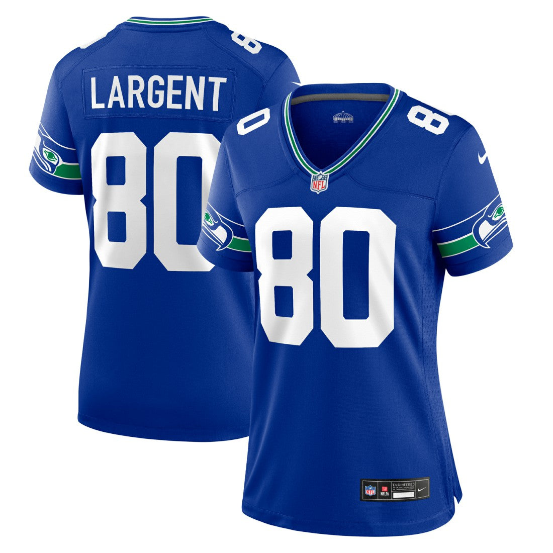 Steve Largent  Women's Throwback Retired Player Game Jersey - Seattle Seahawks