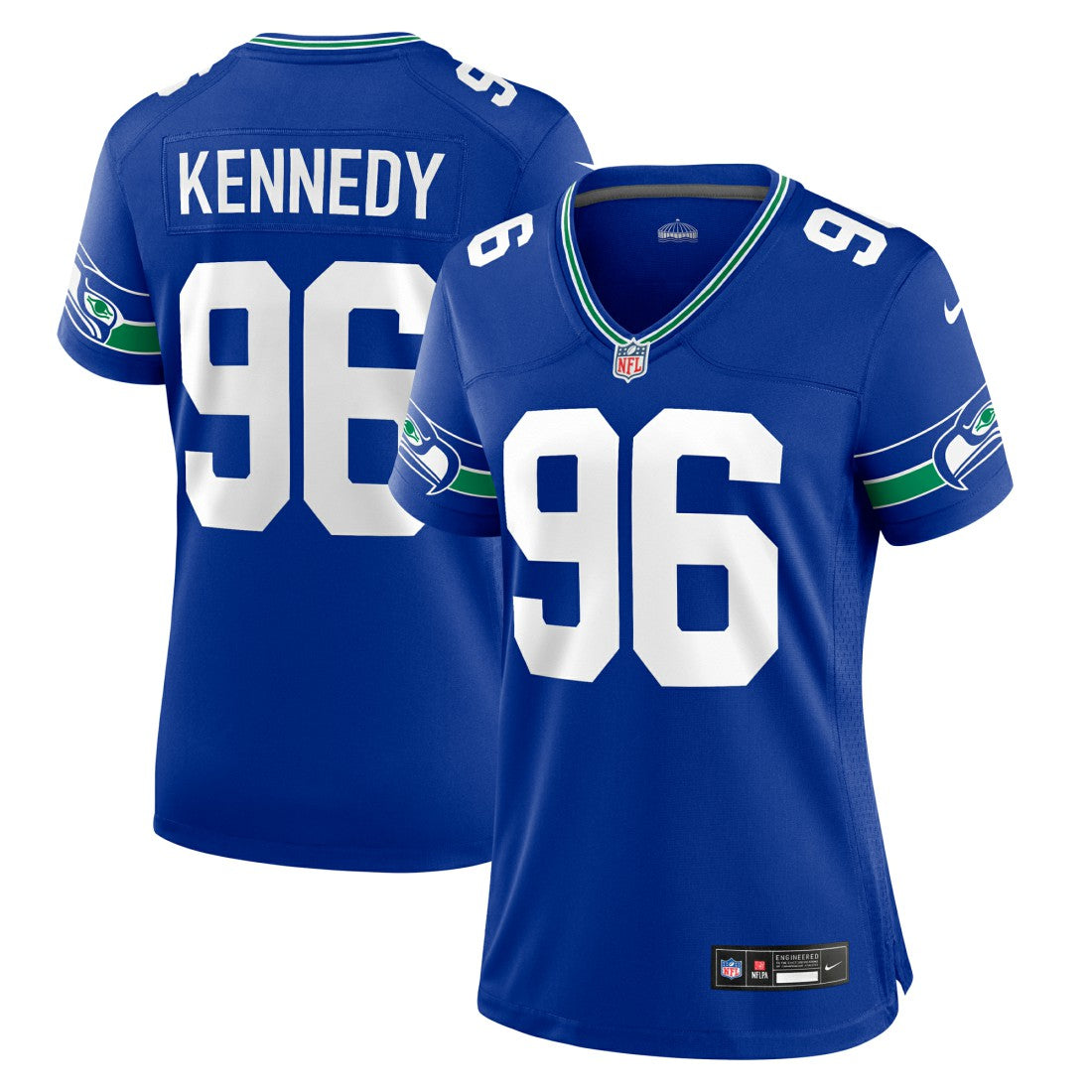 Cortez Kennedy  Women's Throwback Player Game Jersey - Seattle Seahawks