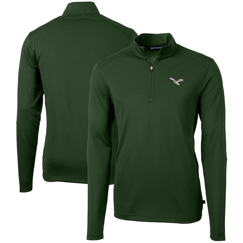 Cutter & Buck Virtue Eco Pique Recycled Quarter-Zip Pullover - Philadelphia Eagles