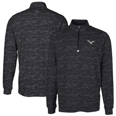 Cutter & Buck Traverse Camo Print Stretch Quarter-Zip Pullover - Philadelphia Eagles