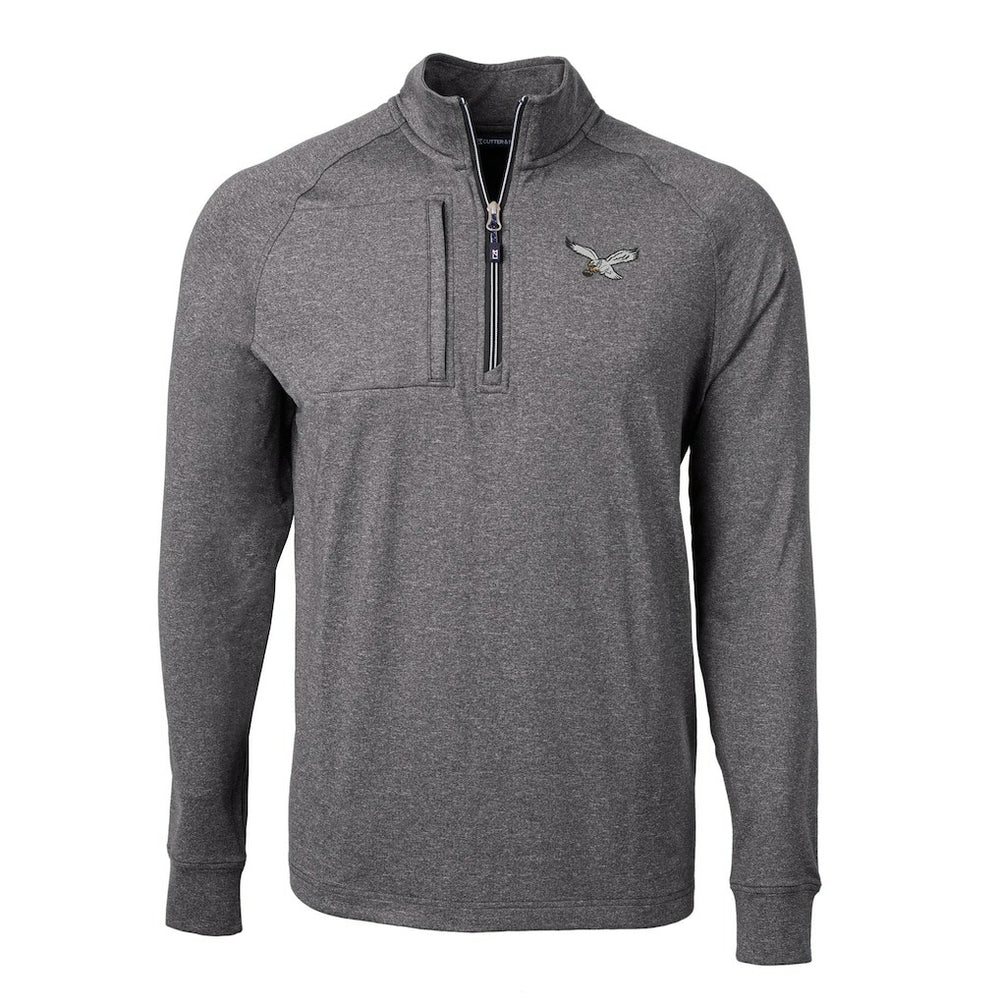 Cutter & Buck Adapt Eco Knit Heathered Recycled Quarter-Zip Pullover - Philadelphia Eagles