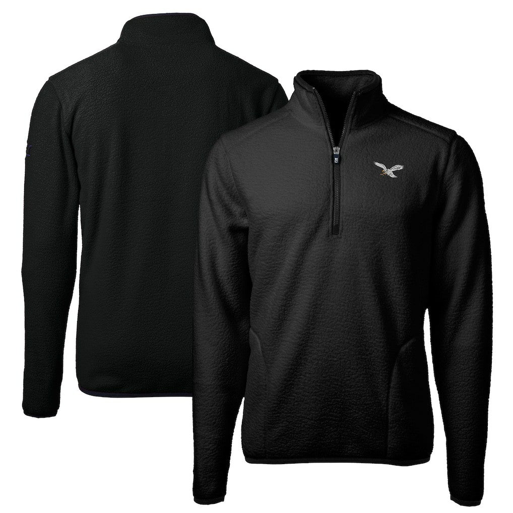 Cutter & Buck Cascade Eco Sherpa Fleece Quarter-Zip Pullover Jacket - Philadelphia Eagles