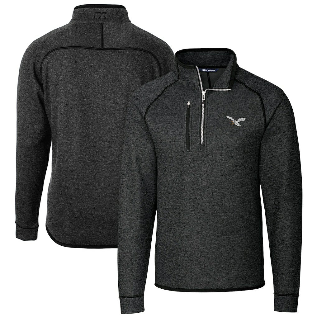 Cutter & Buck Mainsail Sweater-Knit Half-Zip Pullover Jacket - Philadelphia Eagles