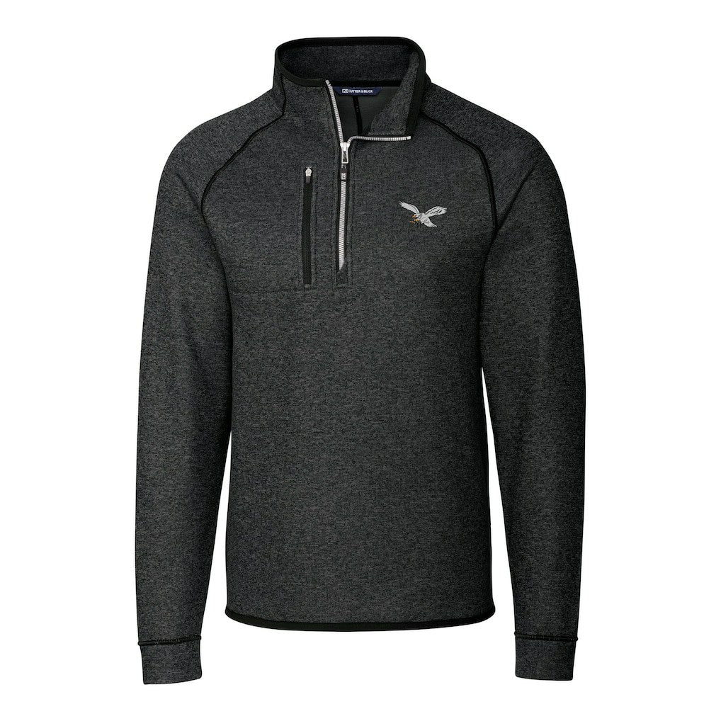 Cutter & Buck Mainsail Sweater-Knit Half-Zip Pullover Jacket - Philadelphia Eagles