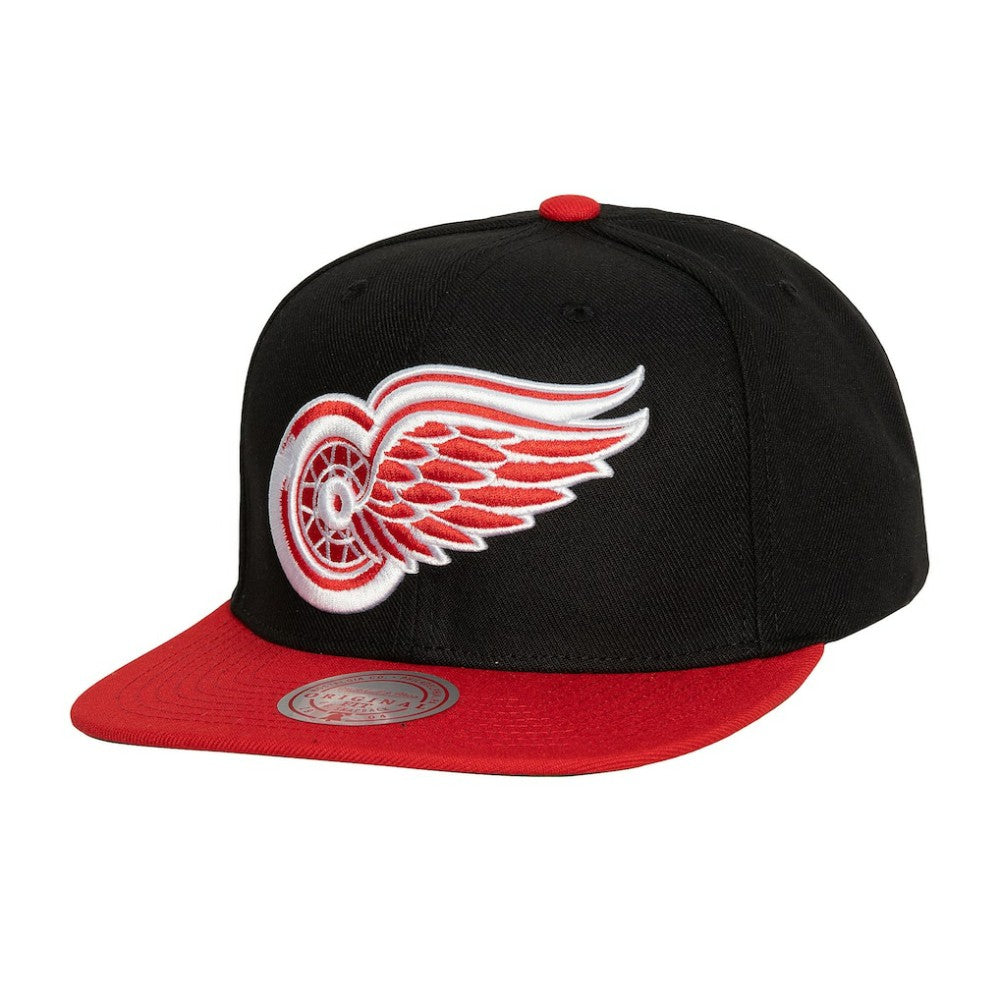 NHL Black Detroit Red Wings Mitchell & Ness Core Team Ground 2.0 Snapback Hat