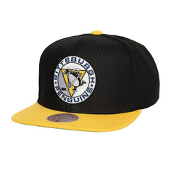 NHL Black Pittsburgh Penguins Mitchell & Ness Core Team Ground 2.0 Snapback Hat