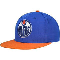NHL Blue Edmonton Oilers Mitchell & Ness Core Team Ground 2.0 Snapback Hat