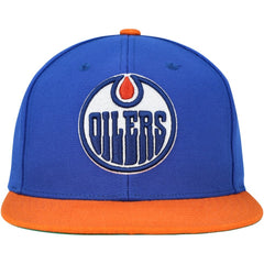 NHL Blue Edmonton Oilers Mitchell & Ness Core Team Ground 2.0 Snapback Hat