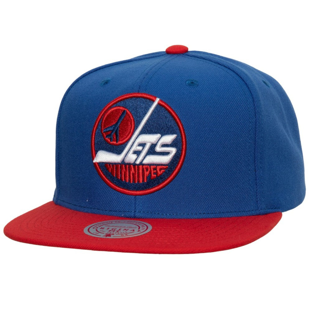 NHL Blue Winnipeg Jets Mitchell & Ness Core Team Ground 2.0 Snapback Hat