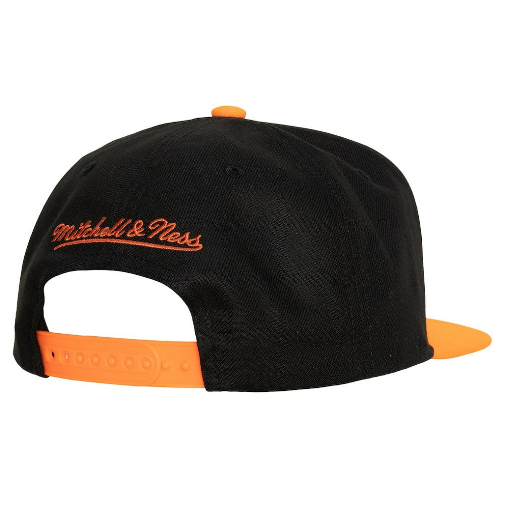 NHL Black Anaheim Ducks Mitchell & Ness Core Team Ground 2.0 Snapback Hat