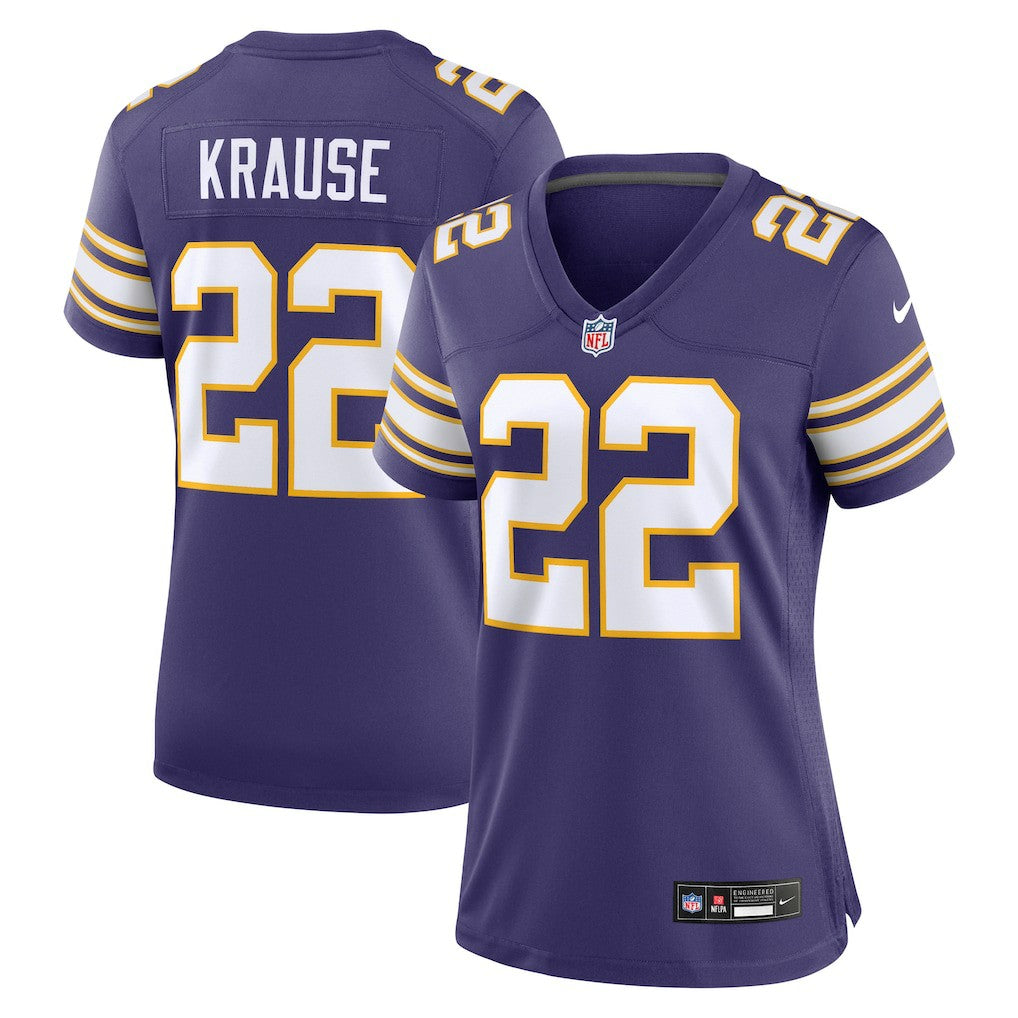 Paul Krause  Women's Classic Retired Player Jersey - Minnesota Vikings