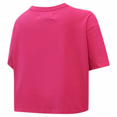 NHL This item will ship within 1 business day. New York Rangers Pro Standard Women's Triple Pink Cropped Boxy T-Shirt
