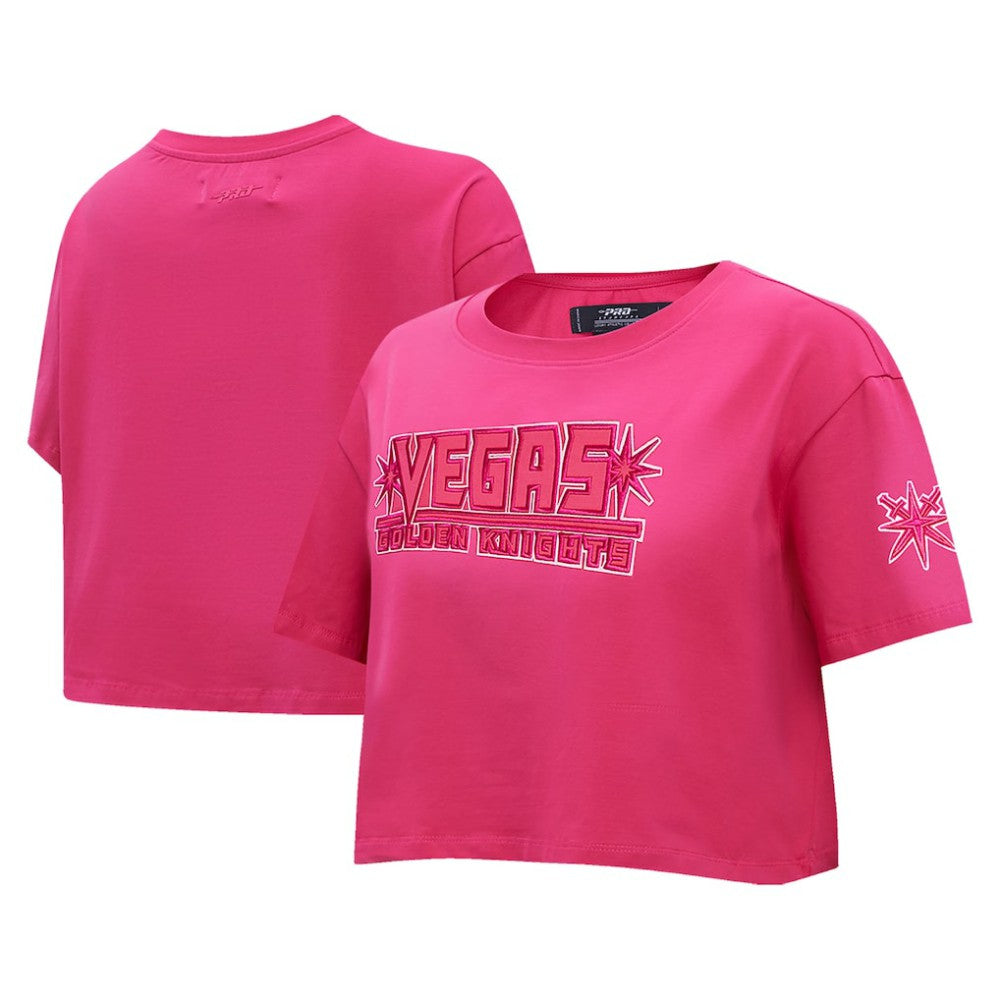 NHL  Vegas Golden Knights Pro Standard Women's Triple Pink Cropped Boxy T-Shirt