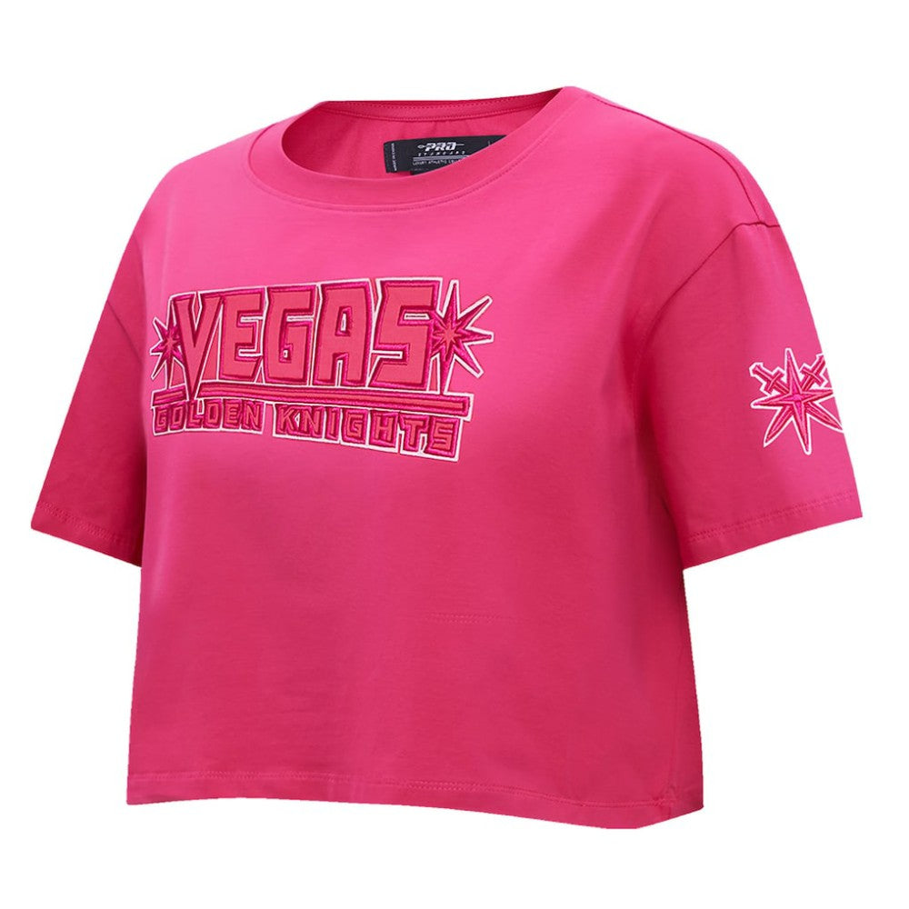 NHL  Vegas Golden Knights Pro Standard Women's Triple Pink Cropped Boxy T-Shirt