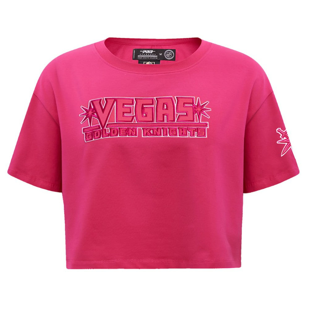 NHL  Vegas Golden Knights Pro Standard Women's Triple Pink Cropped Boxy T-Shirt