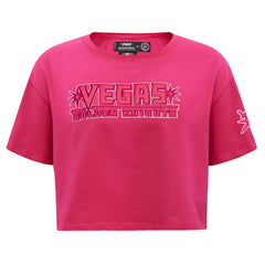 NHL  Vegas Golden Knights Pro Standard Women's Triple Pink Cropped Boxy T-Shirt