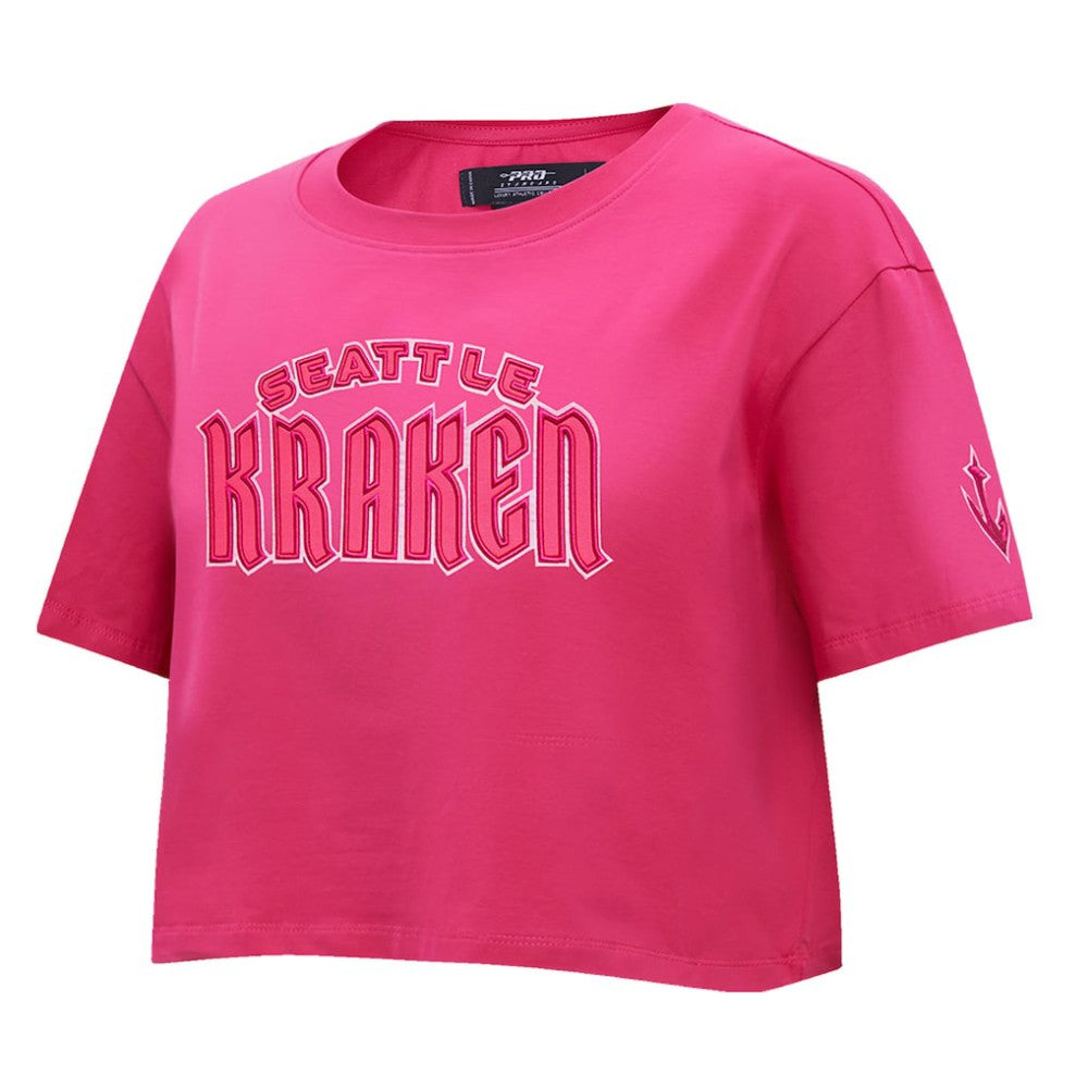 NHL This item will ship within 8 business days. Seattle Kraken Pro Standard Women's Triple Pink Cropped Boxy T-Shirt