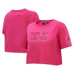 NHL  Tampa Bay Lightning Pro Standard Women's Triple Pink Cropped Boxy T-Shirt