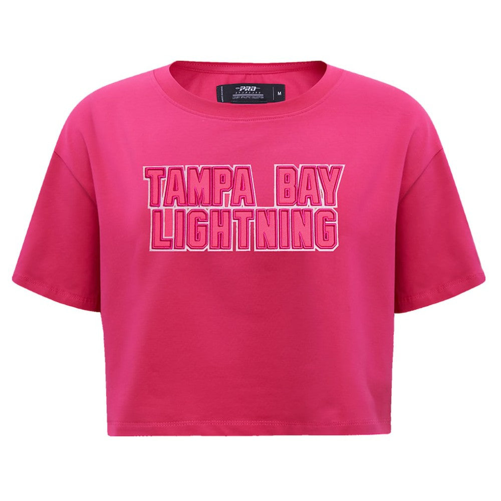 NHL  Tampa Bay Lightning Pro Standard Women's Triple Pink Cropped Boxy T-Shirt