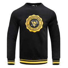 NHL Black Pittsburgh Penguins Pro Standard Crest Emblem Pullover Sweatshirt
