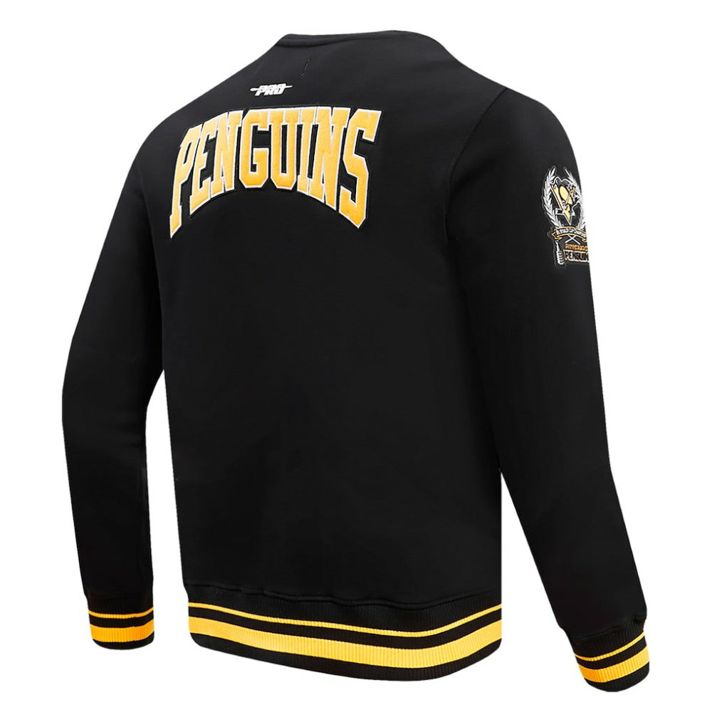NHL Black Pittsburgh Penguins Pro Standard Crest Emblem Pullover Sweatshirt