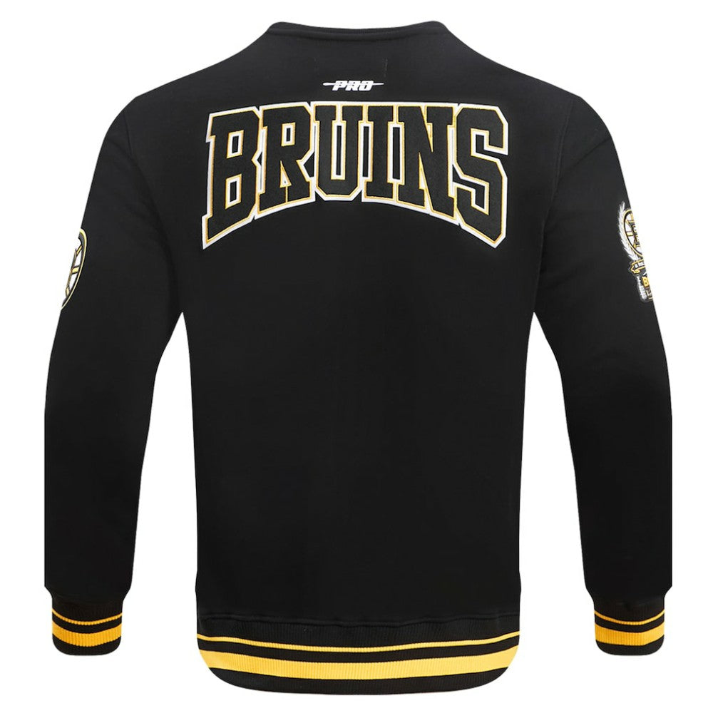 NHL Black Boston Bruins Pro Standard Crest Emblem Pullover Sweatshirt