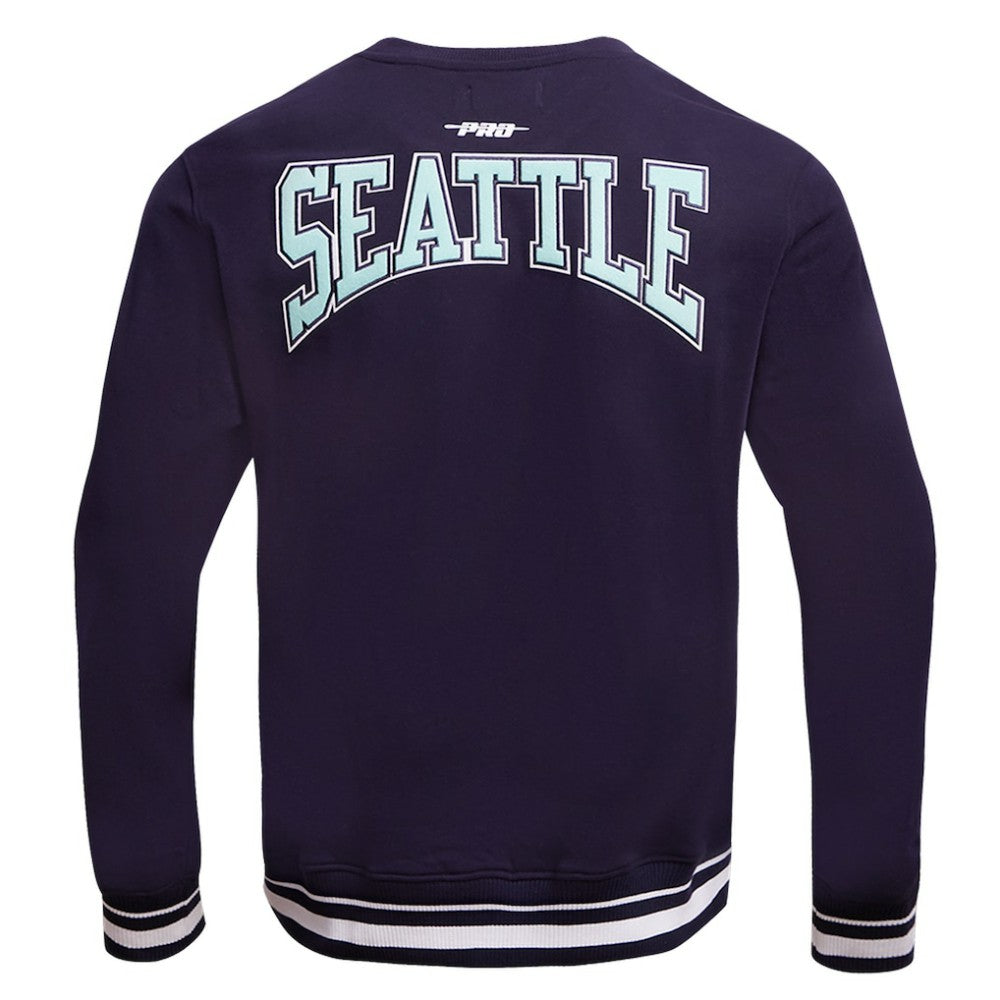 NHL Deep Sea Blue Seattle Kraken Pro Standard Crest Emblem Pullover Sweatshirt