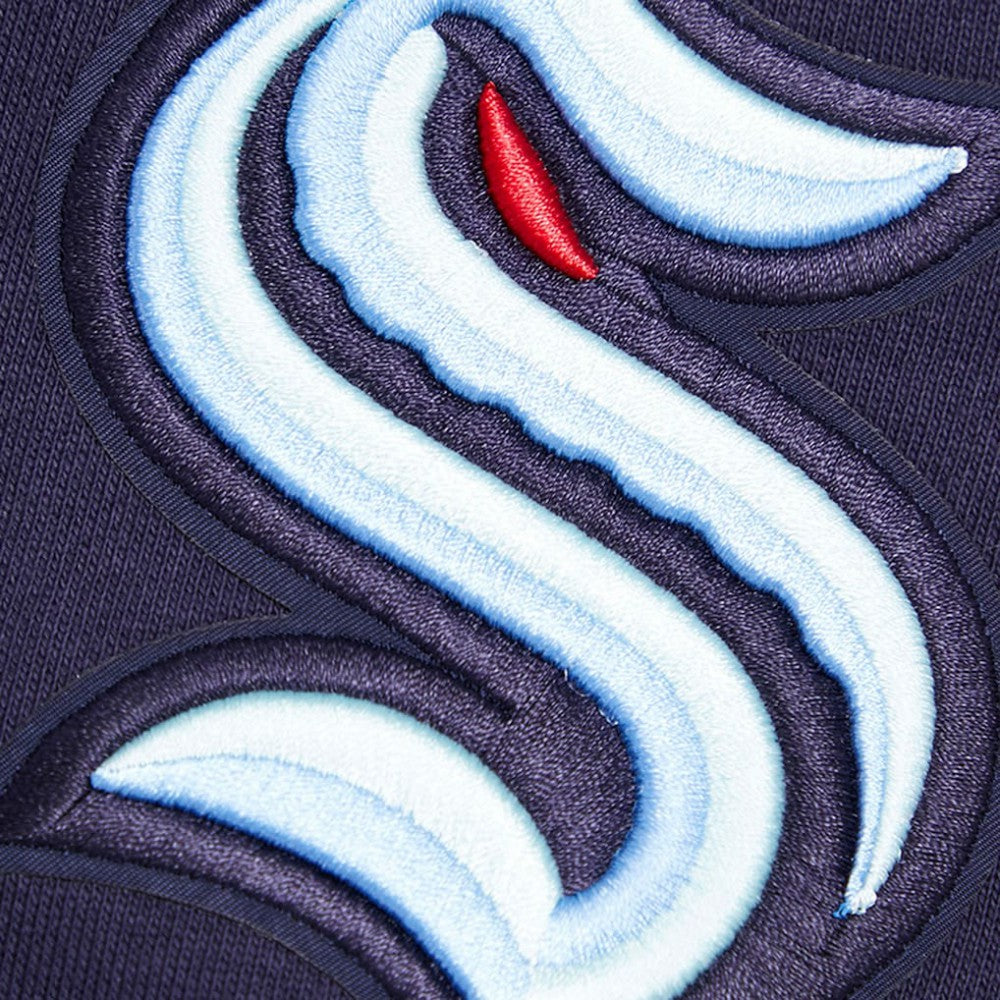 NHL Deep Sea Blue Seattle Kraken Pro Standard Crest Emblem Pullover Sweatshirt