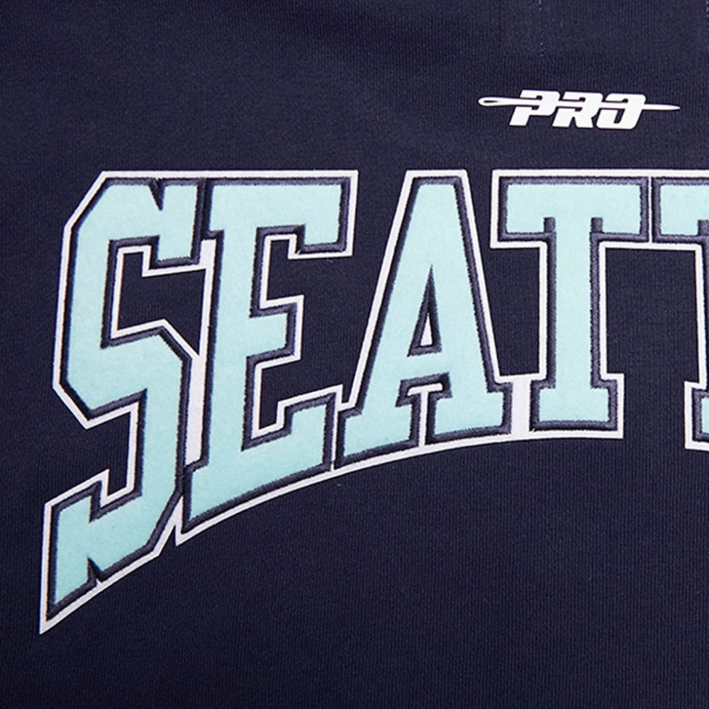 NHL Deep Sea Blue Seattle Kraken Pro Standard Crest Emblem Pullover Sweatshirt