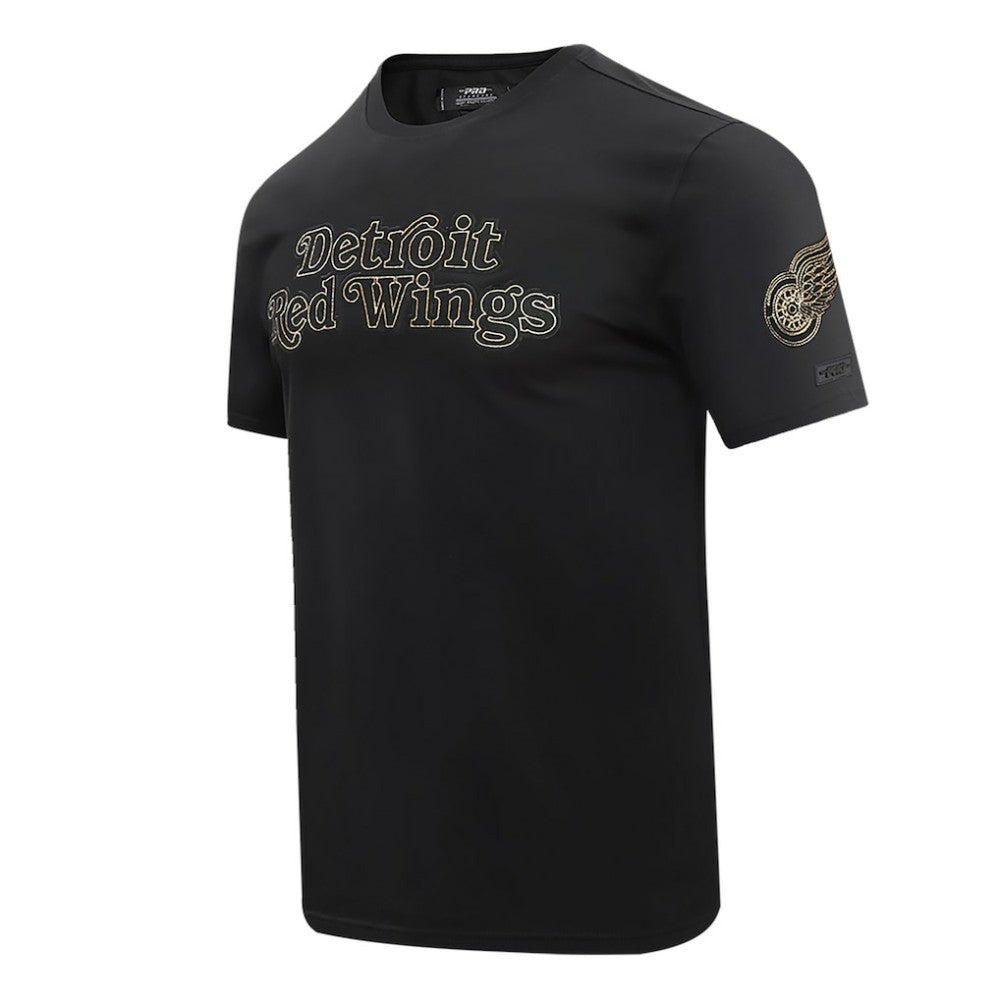 NHL Black Detroit Red Wings Pro Standard Wordmark T-Shirt