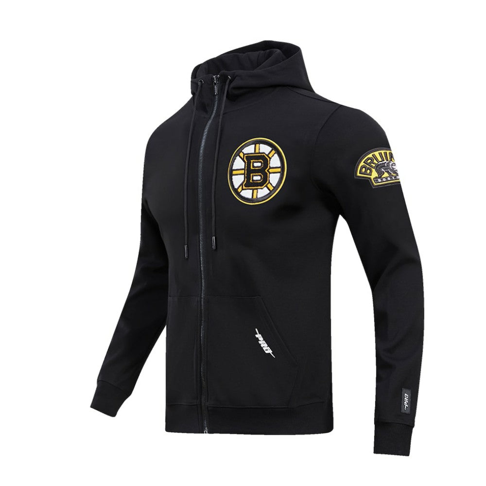 NHL Black Boston Bruins Pro Standard Classic Chenille Full-Zip Hoodie Jacket
