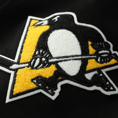NHL Black Pittsburgh Penguins Pro Standard Classic Chenille Full-Zip Hoodie Jacket
