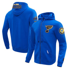 NHL Blue St. Louis Blues Pro Standard Classic Chenille Full-Zip Hoodie Jacket