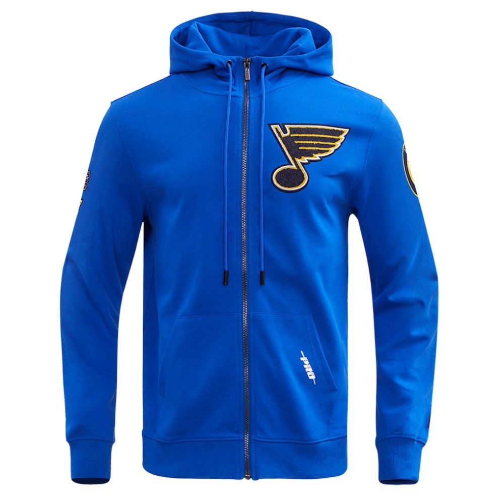 NHL Blue St. Louis Blues Pro Standard Classic Chenille Full-Zip Hoodie Jacket
